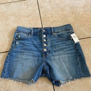 High rise denim gap shorts
